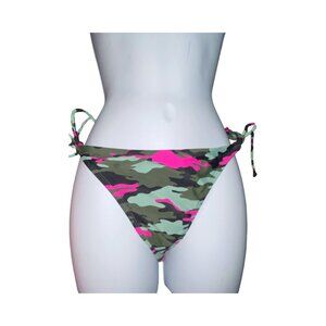 Sz.L (11-13) *NOBO* Green/Hot Pink Camouflage-Print Bikini Bottoms